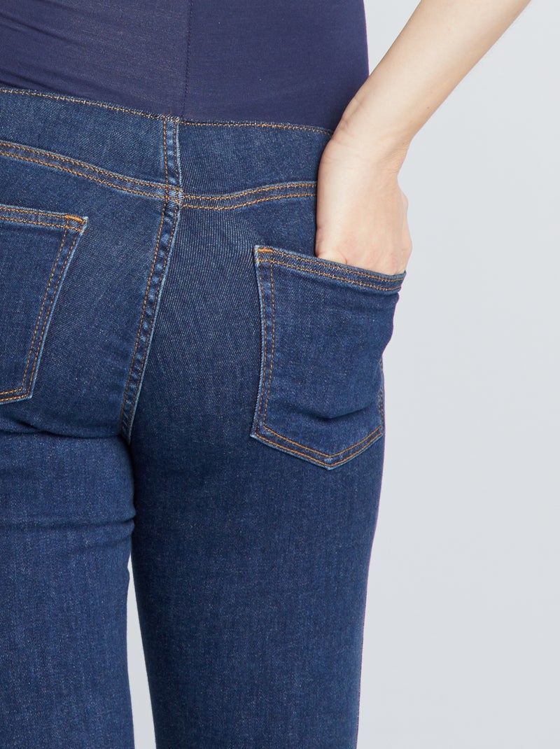 Jeggings de grávida com faixa AZUL - Kiabi