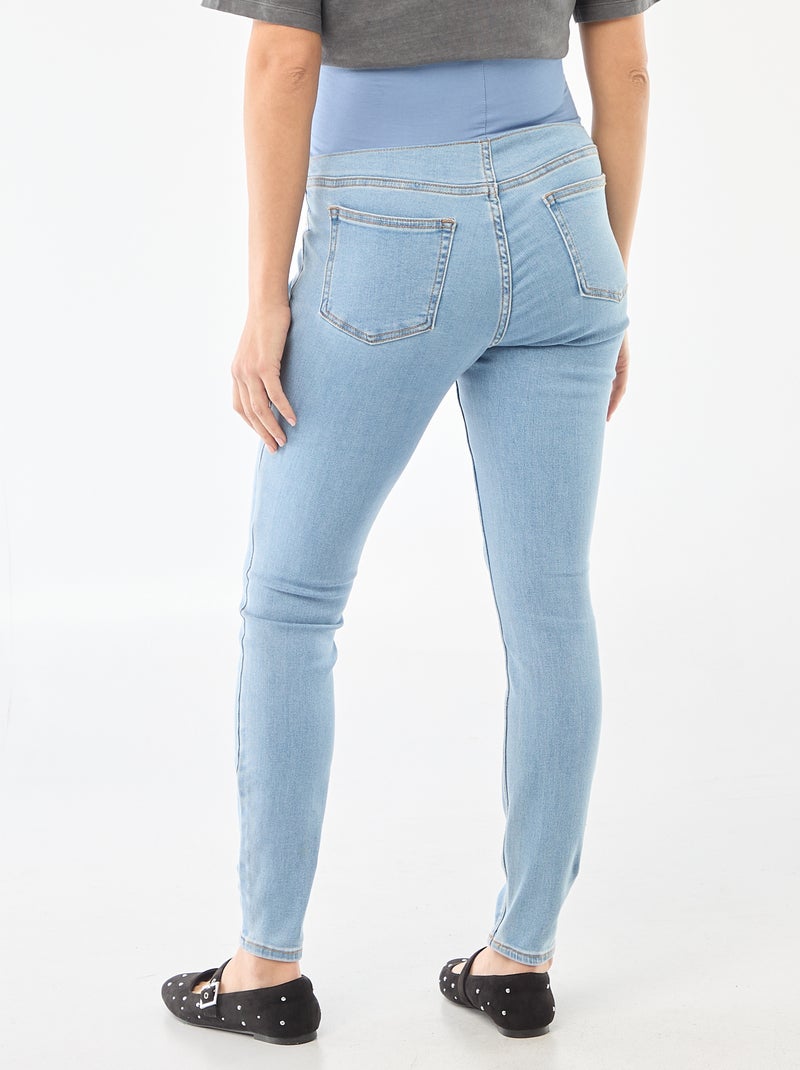 Jeggings de grávida com faixa Azul - Kiabi