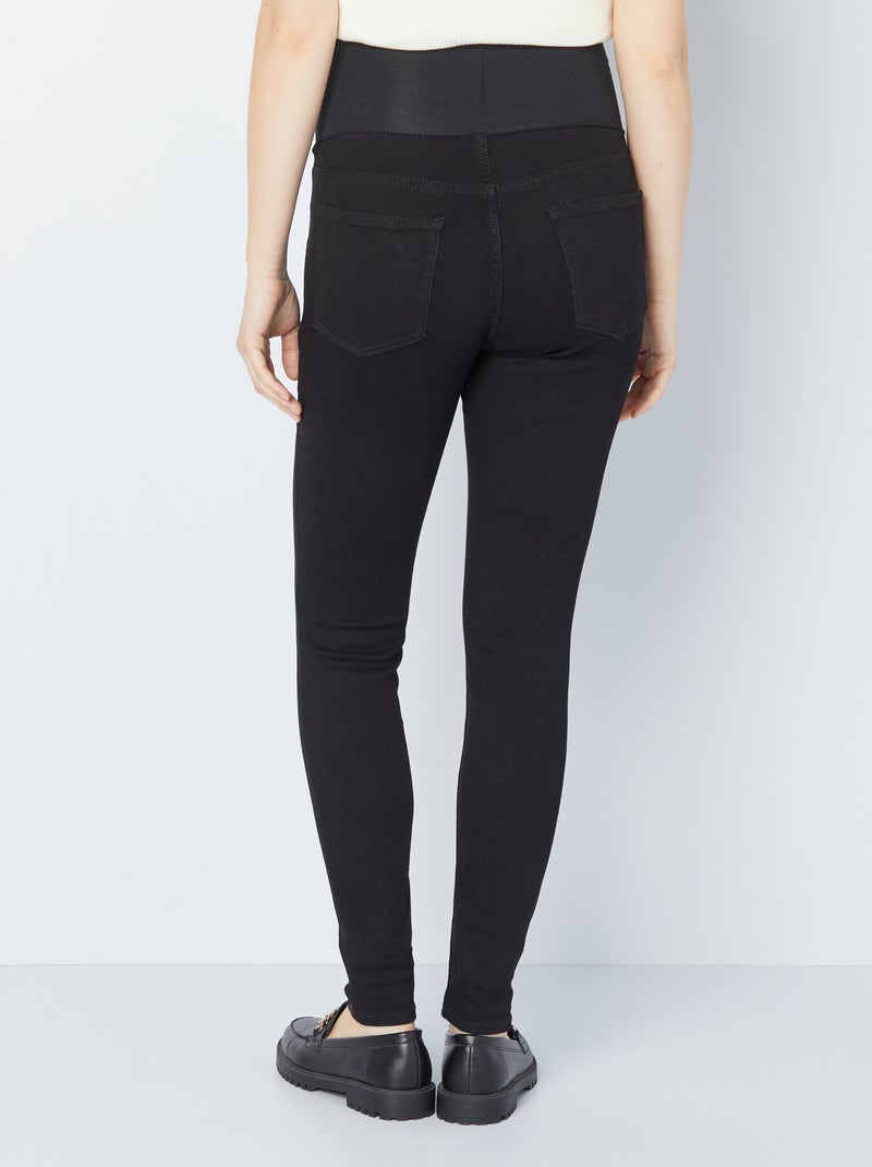 Jeggings de grávida com faixa PRETO - Kiabi