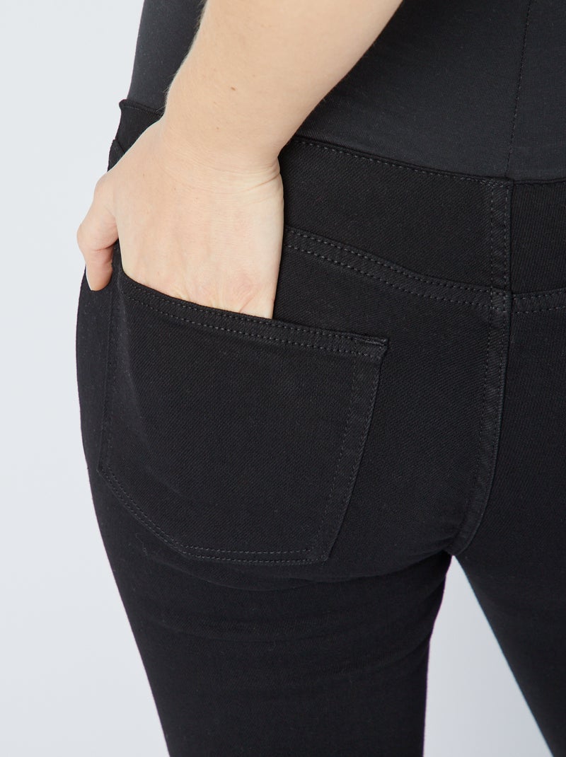 Jeggings de grávida com faixa PRETO - Kiabi