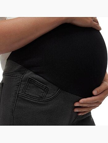 Jeggings de gravidez cinzentos mamalicious newamy para mulher