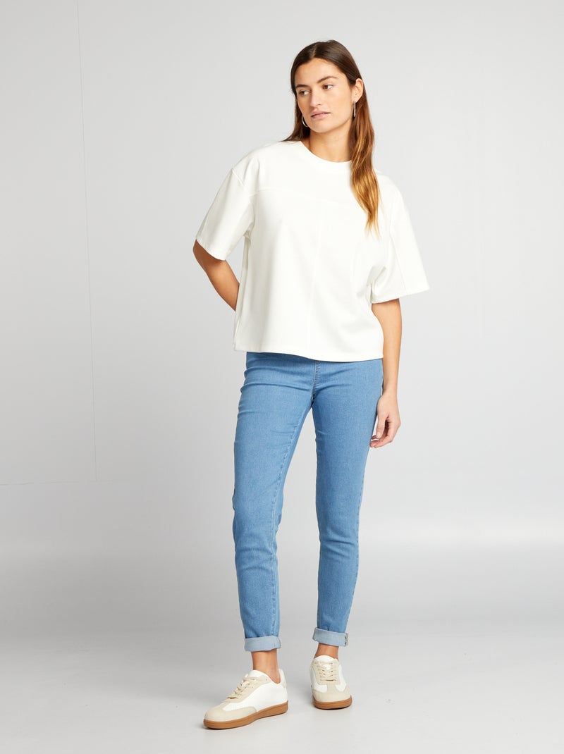 Jeggings elásticas com cintura subida AZUL - Kiabi