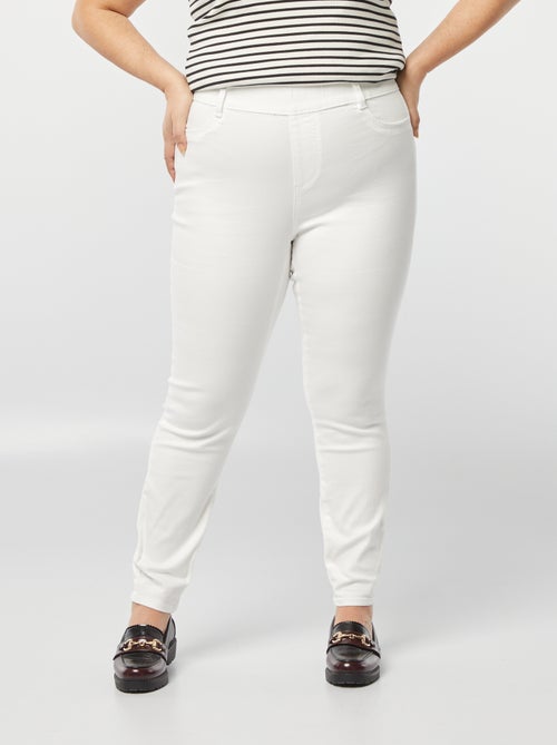 Jeggings elásticas com cintura subida e corte direito - Kiabi