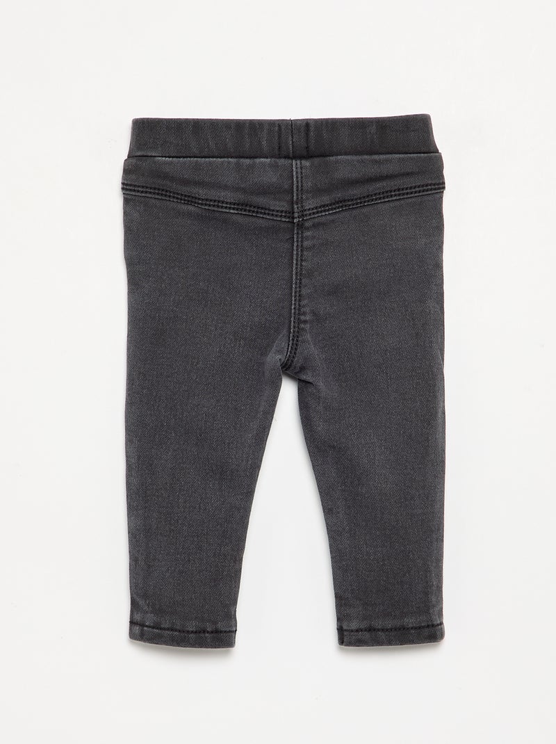 Jeggings elásticas tipo ganga Preto - Kiabi