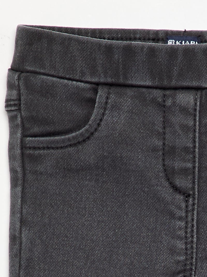 Jeggings elásticas tipo ganga Preto - Kiabi