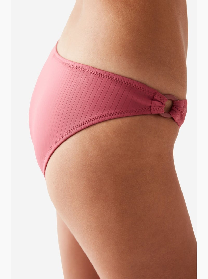 Jerry parte de baixo de biquíni com detalhe de acessório lateral penti Rosa velho - Kiabi