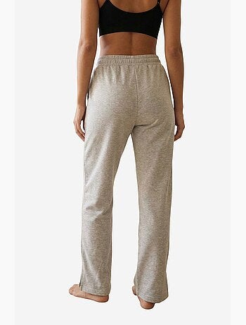 Joggers de malha de cintura subida e perna larga my fashion