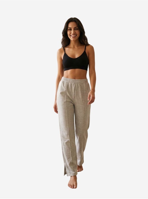 Joggers de malha de cintura subida e perna larga my fashion - Kiabi