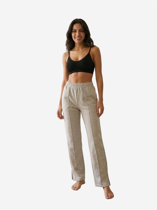 Joggers de malha de cintura subida e perna larga my fashion - Kiabi
