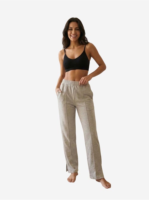 Joggers de malha de cintura subida e perna larga my fashion - Kiabi
