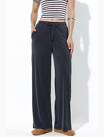 Joggers femininas em jersey de perna reta busem