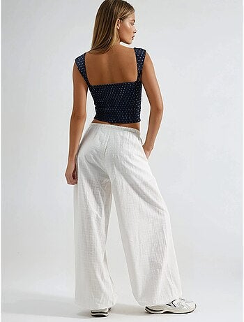 Joggers largos com cintura elástica busem