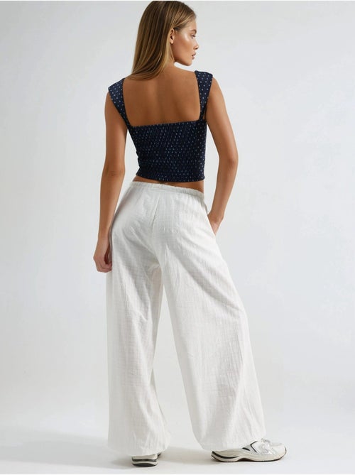 Joggers largos com cintura elástica busem - Kiabi Joggers largos com cintura elástica busem - Kiabi