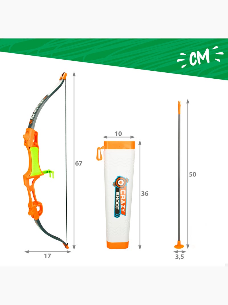 Jogo de arco e flechas 50 cm c/ alvo e aljava fun area! N/D - Kiabi