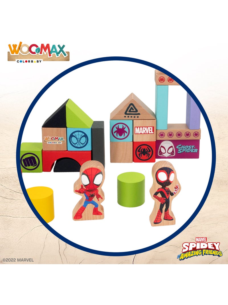 Jogo de Blocos de Madeira Spidey e sua Super Equipe WOOMAX N/D - Kiabi