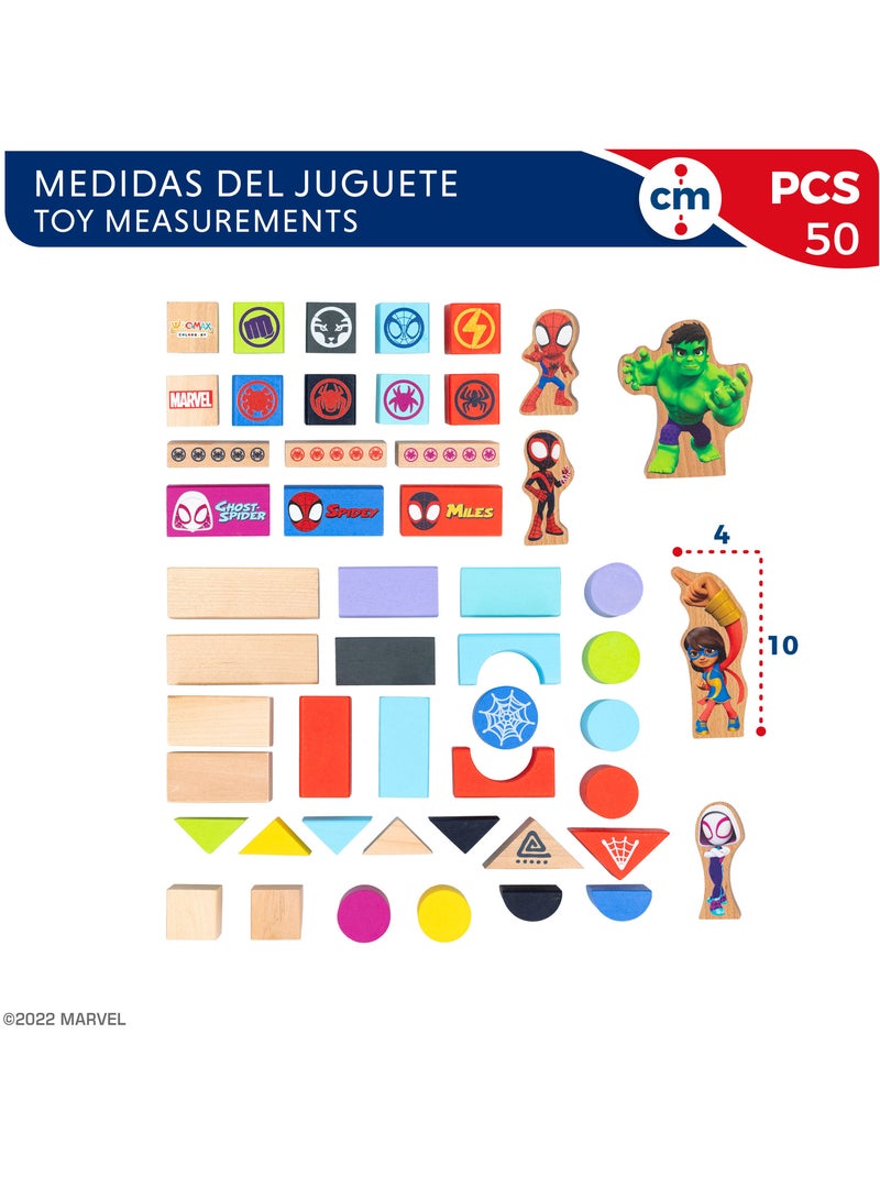 Jogo de Blocos de Madeira Spidey e sua Super Equipe WOOMAX N/D - Kiabi