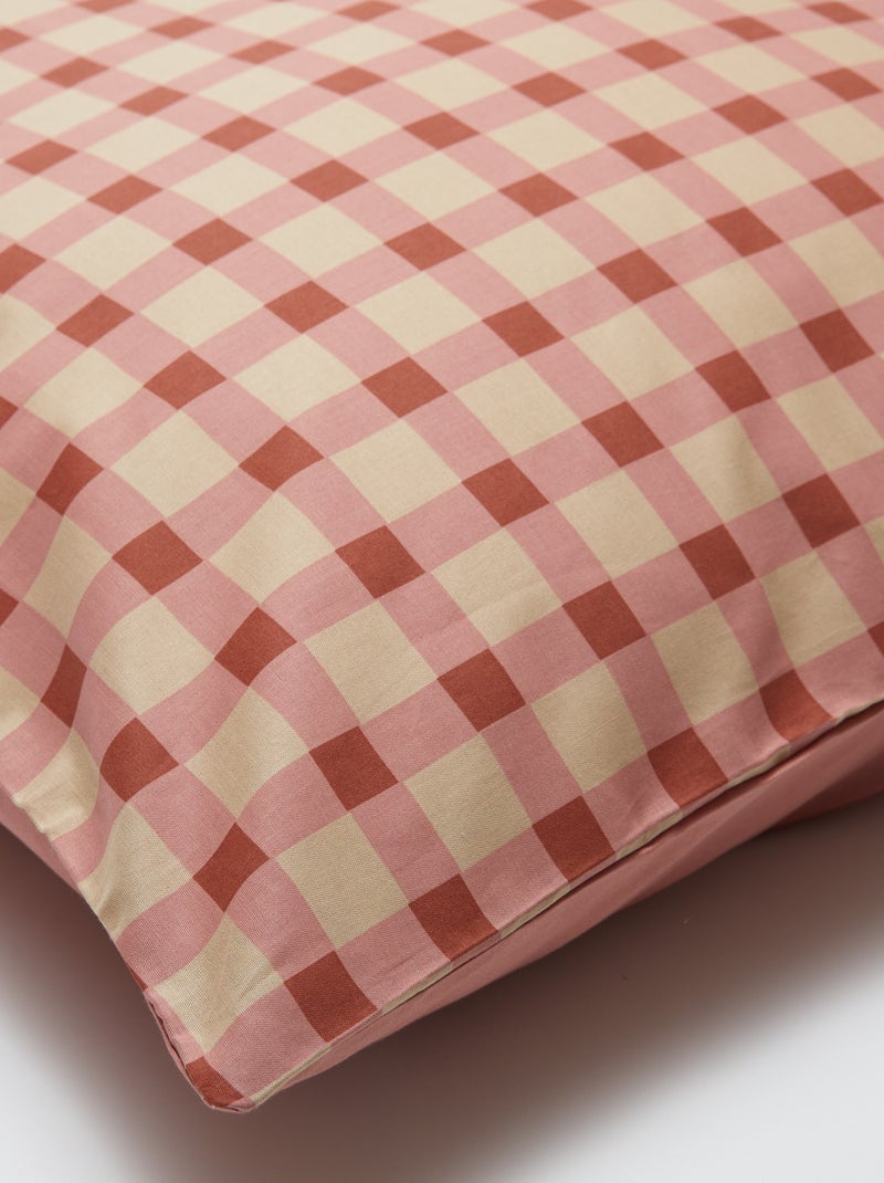 Jogo de cama capa de edredão 240 x 220 cm + fronhas - 2 peças ROSA - Kiabi