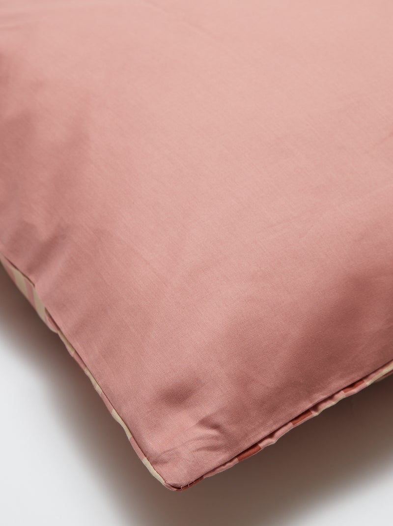 Jogo de cama capa de edredão 240 x 220 cm + fronhas - 2 peças ROSA - Kiabi