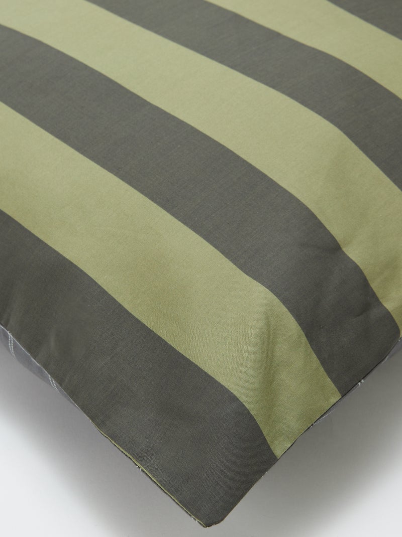 Jogo de cama capa de edredão (240x220 cm) + fronhas CINZA - Kiabi