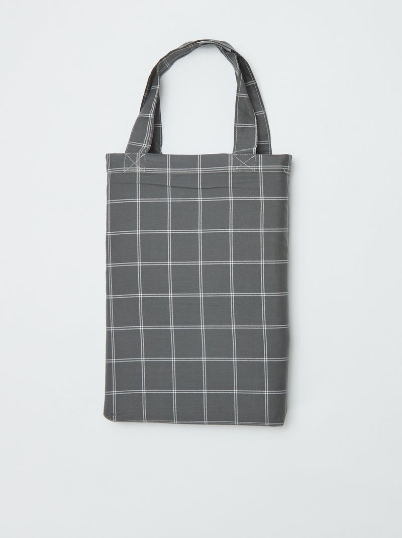 Jogo de cama capa de edredão (240x220 cm) + fronhas CINZA - Kiabi