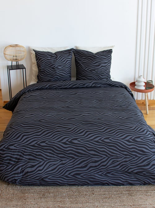 Jogo de cama com estampado de zebra - 2 pessoas - Kiabi Jogo de cama com estampado de zebra - 2 pessoas - Kiabi