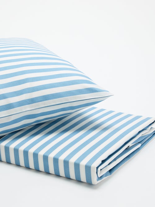 Jogo de cama com padrão para 1 pessoa (150 x 220 cm) - Kiabi Home - Kiabi