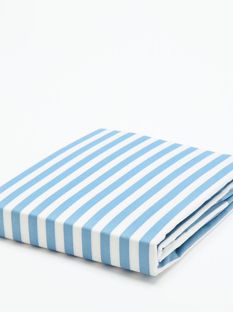Jogo de cama com padrão para 1 pessoa (150 x 220 cm) - Kiabi Home Azul - Kiabi