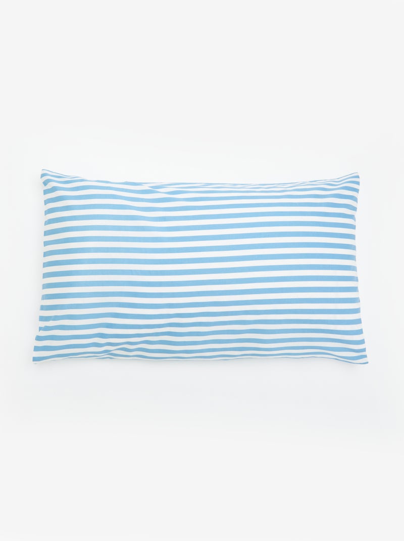 Jogo de cama com padrão para 1 pessoa (150 x 220 cm) - Kiabi Home Azul - Kiabi