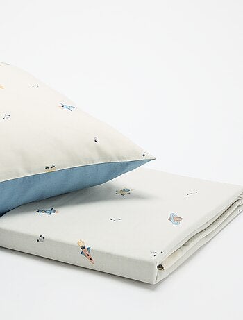 Jogo de cama com padrão para 1 pessoa (150 x 220 cm) - Kiabi Home