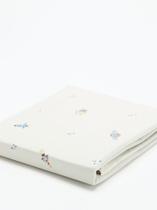 Jogo de cama com padrão para 1 pessoa (150 x 220 cm) - Kiabi Home - Kiabi