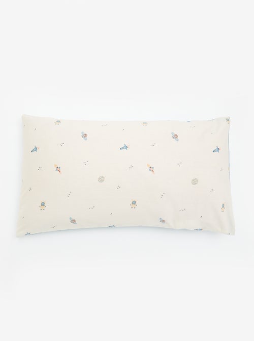 Jogo de cama com padrão para 1 pessoa (150 x 220 cm) - Kiabi Home - Kiabi