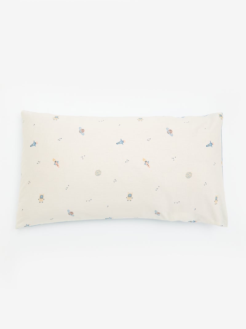 Jogo de cama com padrão para 1 pessoa (150 x 220 cm) - Kiabi Home Azul - Kiabi