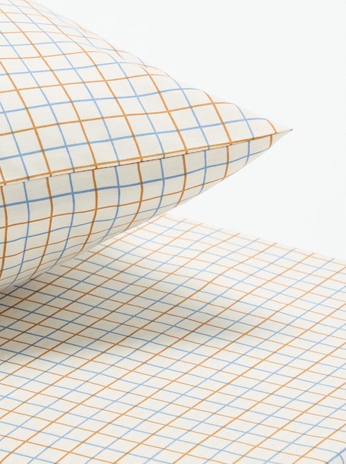 Jogo de cama com padrão para 1 pessoa (150 x 220 cm) - Kiabi Home - Kiabi