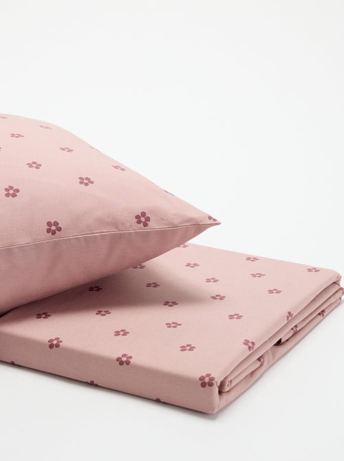 Jogo de cama com padrão para 1 pessoa (150 x 220 cm) - Kiabi Home - Kiabi