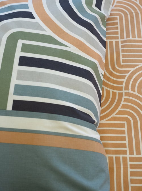 Jogo de cama estampado - 240x220 cm - 2 pessoas - Kiabi Jogo de cama estampado - 240x220 cm - 2 pessoas - Kiabi
