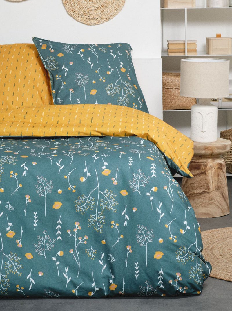 Jogo de cama estampado VERDE - Kiabi