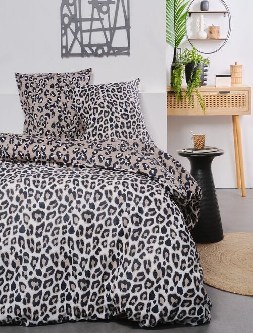 Jogo de cama 'leopardo' - Casal - Kiabi