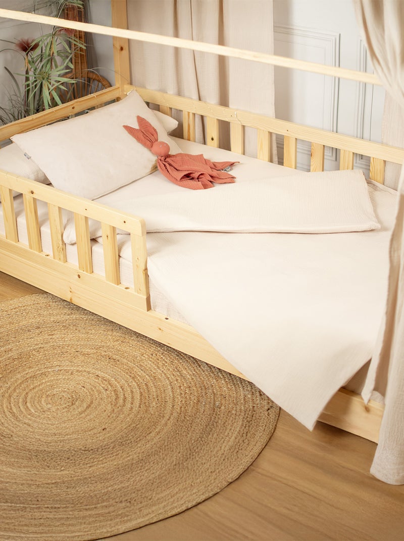 Jogo de cama para bebé, capa e fronha em gaze de algodão | sevira kids Bege - Kiabi