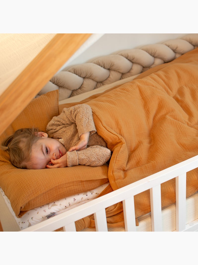 Jogo de cama para bebé, capa e fronha em gaze de algodão | sevira kids Bege - Kiabi