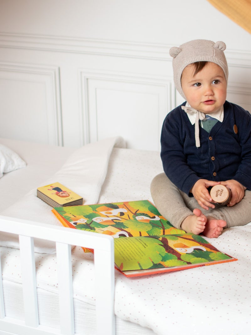 Jogo de cama para bebé, capa e fronha em gaze de algodão | sevira kids Branco Dourado - Kiabi