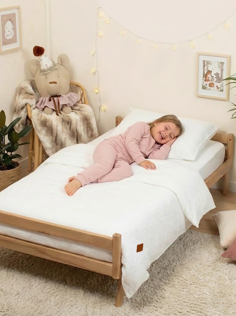 Jogo de cama para bebé, capa e fronha em gaze de algodão | sevira kids Branco - Kiabi