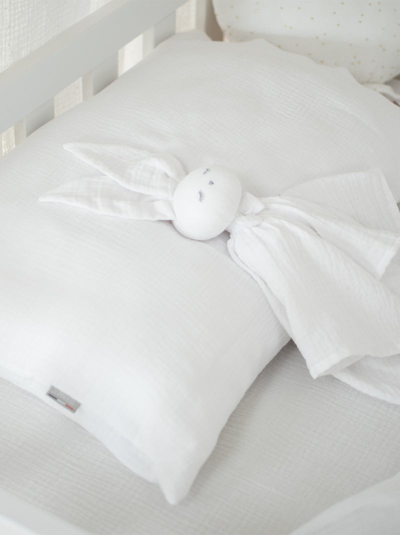 Jogo de cama para bebé, capa e fronha em gaze de algodão | sevira kids Branco - Kiabi
