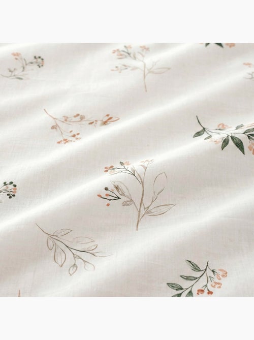 Jogo de lençóis 100% algodão com estampado floral. - Kiabi Jogo de lençóis 100% algodão com estampado floral. - Kiabi