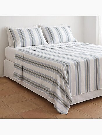 Jogo de lençóis 100% algodão com fronha(s) de almofada, risca larga - gamusi.