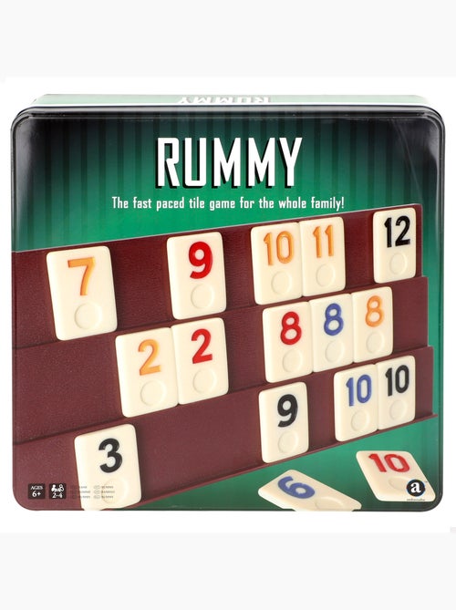 Jogo de tabuleiro clássico de rummy com peças e suportes para 2 a 4 jogadores cb games - Kiabi