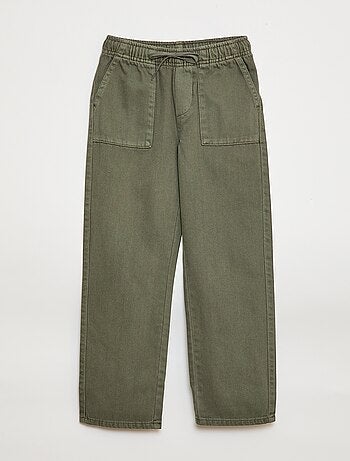 Jogpant com cintura elástica e cordões de ajuste