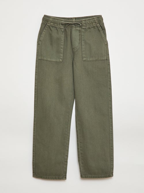 Jogpant com cintura elástica e cordões de ajuste - Kiabi