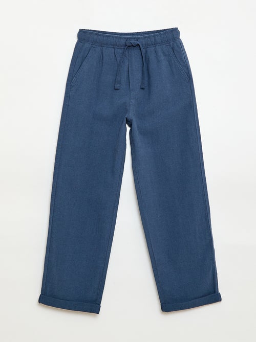 Jogpant em linho misto - Kiabi