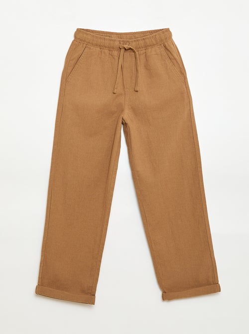Jogpant em linho misto - Kiabi