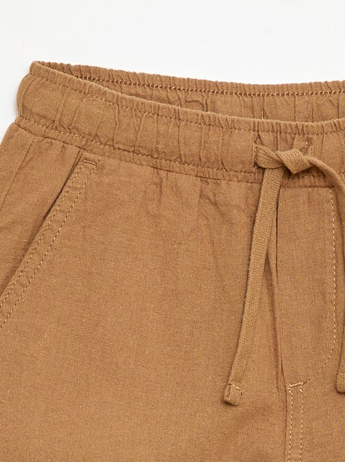 Jogpant em linho misto - Kiabi